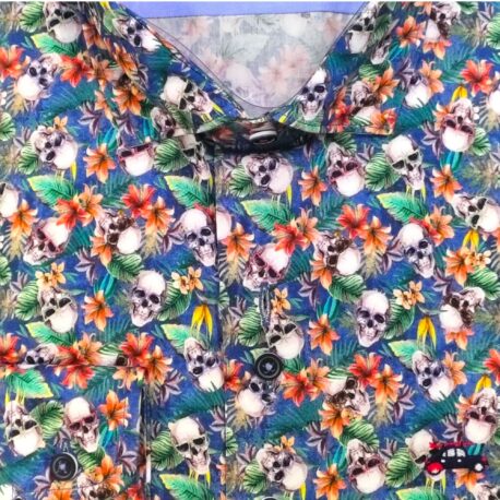 Camisa Tropical Skulls