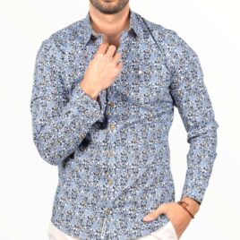 Camisa calaveras azules